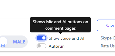 AI Buttons Popup